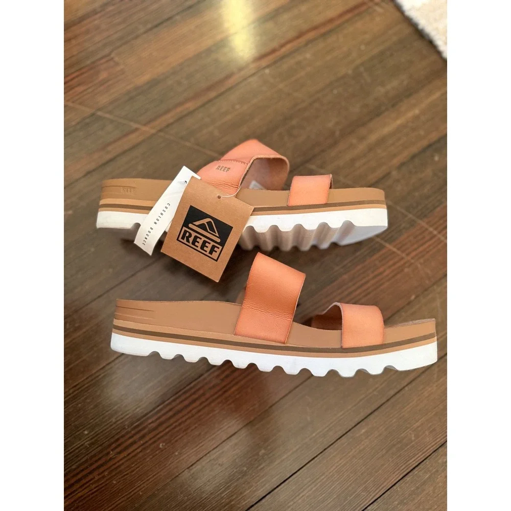 Reef Cushion Vista Hi Sandal Natural Women's Size‎ 11